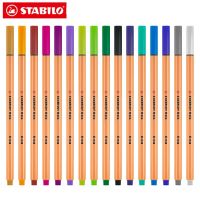 O 1ชิ้นเยอรมนี STABILO 88ปากกาไฟเบอร์หงส์ร่างสีปากการ่างเส้นสีเลือก24สีแท่งปากกาทรงหกเหลี่ยมโลหะเลือกเดียว