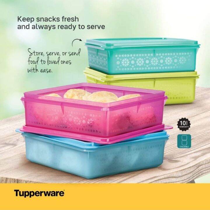 【COD5】 Tupperware Snack Keeper Mosaic Lazada PH