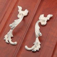 Pair Of Handle 3.75 Chic Drawer Knobs Handles Dresser Handles / Silver White Pulls Handles / Cabinet Handles Kitchen Hardware Door Hardware Locks