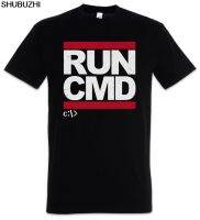 Run Cmd T-Shirt Dmc Hacker Inform Atik Computer Mr. Science Ausfuren Nerd Robot Men for Tall and Big Offensive T Shirts Picture Hangers Hooks