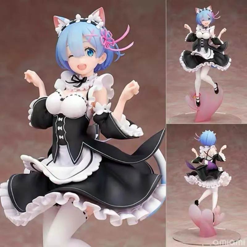 Anime Re ZERO Starting Life in Another World Rem Cat Ear Ver. PVC Figure No  Box | Inox Wind