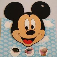 แผ่นยาง กันลื่น รองของร้อน จับของร้อน ลาย Mickey มิกกี้ ขนาด 6*6 นิ้ว