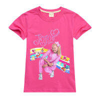 JOJO Siwa เสื้อผ้าสำหรับเด็ก,เสื้อผ้าคอตตอน100% เสื้อแขนสั้นพิมพ์ลายเด็กหญิงเด็กชายฤดูร้อนเสื้อยืดเด็กหญิงเด็กชาย0000เบา