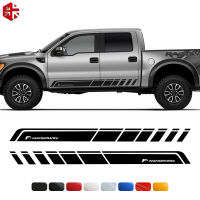 2Pcs รถประตูด้านข้างกระโปรงสติกเกอร์สำหรับ Ford F-Series F-150 F-Performance F150 Racing Sport Stripes กราฟิกไวนิล Decals