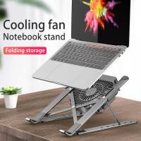 Laptop Stand for Air Pro Notebook Laptop Stand Bracket With Cooling Fan Foldable Aluminium Alloy Laptop for PC Notebook