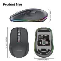 FMOUSE M303เมาส์ไร้สายชนิด C บลูทูธและเมาส์ RGB แบบชาร์จได้2.4G พร้อมตัวรับสัญญาณ USB ปรับความละเอียดได้4ระดับ DPI