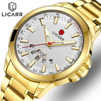 LICARR Watch นาฬิกาผู้ชายนาฬิกาชายแบรนด์เนมชั้นนำเหล็กกันน้ำเต็มรูปแบบลำลองควอตซ์แบบบอกวันที่กีฬานาฬิกาข้อมือทหาร