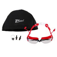 Swimming Goggles + Storage Case + Swim hat + Nose  2pcs Ear Goggles