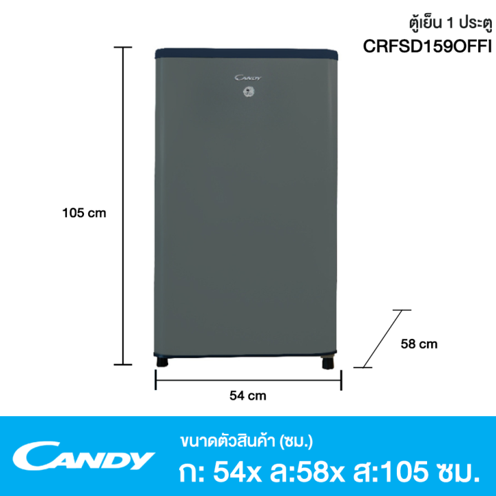 ส่งฟรี-candy-ตู้เย็น-1-ประตู-ความจุ-5-2-คิว-รุ่น-crfsd159offi-สวยงาม-ทันสมัย-ช่องแช่ผักขนาดใหญ่-ช่องวางไข่จำนวน-10-ฟอง-รับประกัน-5-ปี-htc