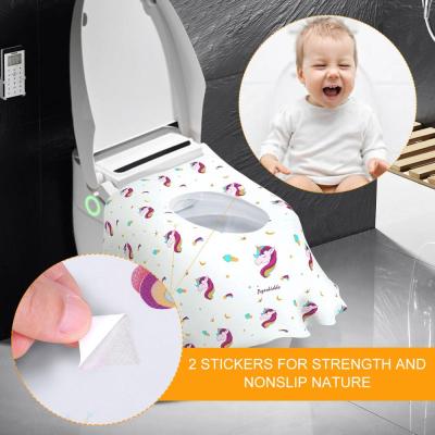20pclot Disposable Toilet Seat Cover WC Toilet Lid Cover For Camping Travel toilet cover Cute Unicorn pattern pads for baby Kid