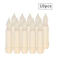 10Pcs Led Candles With Flickering Flame Electronic Candle Light Household Smokeless Lighting Church Home Party Decor