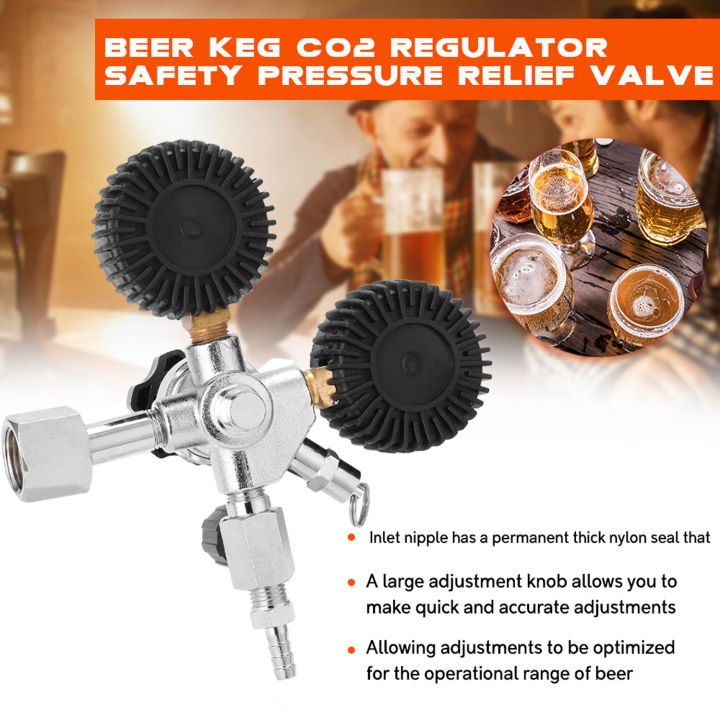 kkmoon-เบียร์-co2ถัง-regulator-ความปลอดภัยบรรเทาความดันวาล์ว0-3000-psi-ถังความดัน
