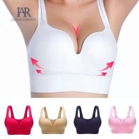 Plus Size Bras for Women Underwear Solid Seamless Bra with Pads Push Up Cotton Tops Bralette Brassiere Wireless Sports Vest Sexy