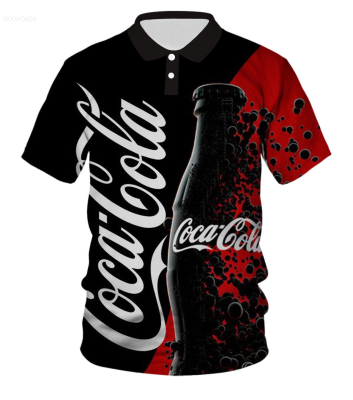 Cool Summer Coca-Cola Coke Red Hiphop 3D Print Women Men Summer Polo Casual Poloshirt 36（Contactthe seller, free customization）high-quality