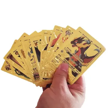 Pokemon Cards Metal Gold Silver Spanish Vmax - Pokemon Metal Card