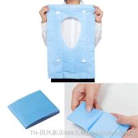 【LZ】⊕  10Pcs Disposable Waterproof Toilet Seat Covers Cushion Mat Self-Adhesive Anti Slip Bathroom Toilet Paper Pad Sterile Sticker