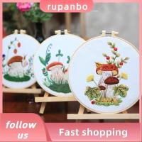 RUPANBO039392692 ดีไอวาย ชุดเย็บปักถักร้อยเริ่มต้น พร้อมห่วงคล้อง ลายเห็ดรูป งานฝีมือเย็บปักถักร้อย ของใหม่ งานทำมือ ชุดปักครอสติช ของขวัญสำหรับเด็ก