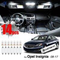 Newprodectscoming Car LED Interior Lights Kit Map Dome Courtesy Cargo Door Bulbs Pack Courtesy Glove Box Lamps For Opel Insignia A 2008 2017