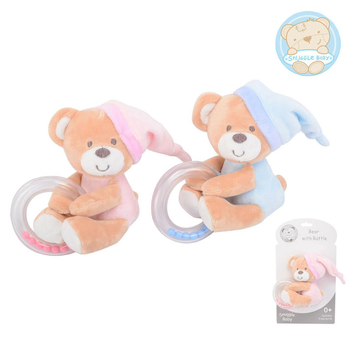 Snuggle Baby Bear Toy with Rattle GP25-0778 | Lazada PH