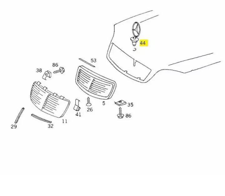 benz-ดาวลอยฝากระโปรงหน้า-แท้-เบนซ์-รุ่น-s-class-w140-oe-140-880-02-86-made-in-germany-โลโก้เบนซ์-ดาวลอย-โลโก้ดาว-star-logo-ดาวหน้า-ดาวเบนว์-ดาว-benz-ดาวลอย