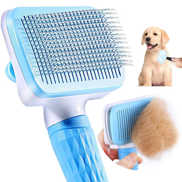 Dog Hair Removal Comb Grooming Cat Flea Com Pet Products Pet Comb Cats Comb  for Dogs Grooming Tool Automatic Hair Brush Trimmer 