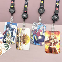 【CW】New Anime Demon Slayer ABS Card Cover Student Campus Outdoor Anti-lost Hanging Neck Bag Card Holder Lanyard ID Card Shell Toys