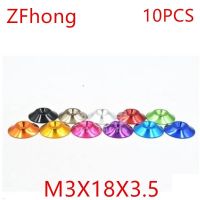 5pcs/Set M3 Colourful Aluminum Alloy Countersunk Conical Grommet Gasket Washer Spacer Anodize Multi-color Colorful