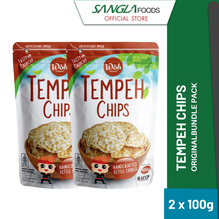 WOH Tempeh Chips Original Flavor 100g Bundle Pack (Halal Certified
