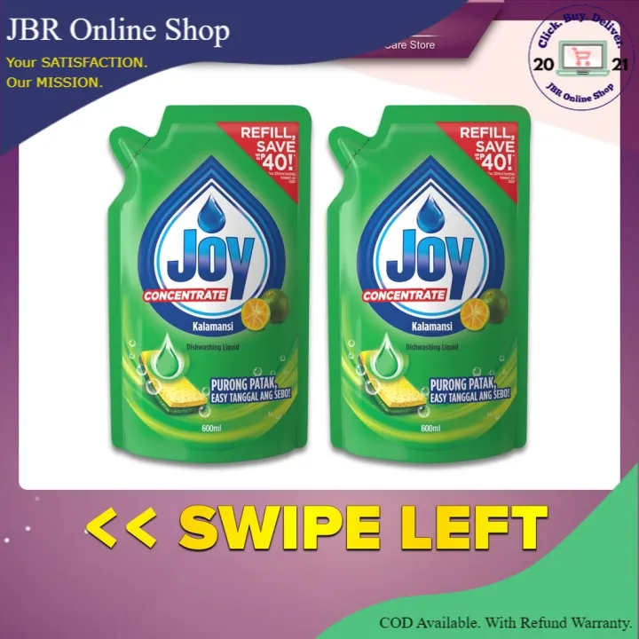 Joy Kalamansi Concentrate Dishwashing Liquid Pouch Refill (575ml) Set ...