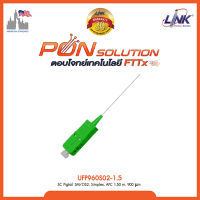 Link UFP960SX2-1.5 SC Pigtail Fiber Optic, SM/OS2 Simplex, (900 μm,2.0 mm.,3.0 mm.) /APC, Length 1.5 m.