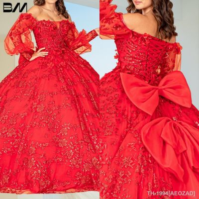 ☜✐☼ AEOZAD Vestidos de cocktail Quinceanera Zipper mangas destacáveis vestido baile Applique Beads 15 Quinceanera 2023