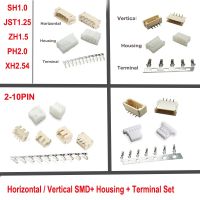 10sets 1.0mm 1.25mm 1.5mm 2.0mm 2.54mm Pitch SH/JST/ZH/PH/XH Vertical/Horizontal SMD Header Housing Terminal Set Connector