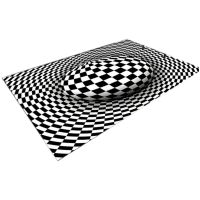 3D Visual Carpet, Living Room, Bedroom, Coffee Table, Geometric Three-Dimensional Illusion Floor Mat