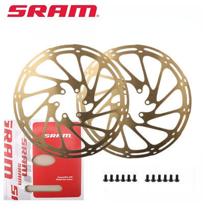 2ชิ้น SRAM จักรยานเบรกโรเตอร์ทอง160มิลลิเมตร180มิลลิเมตร203มิลลิเมตร Centerline ถนน MTB จักรยานแผ่นไฮดรอลิขี่จักรยานสแตนเลสสำหรับ Shimano
