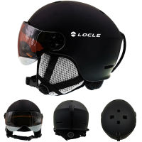 LOCLE Goggles Skiing Helmet Men Women Child Integrally-Molded CE Certificate Outdoor Sports Snowboard Skateboard Helmet