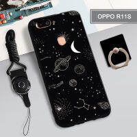 เคสอ่อนสำหรับ OPPO R11S เคสโทรศัพท์คลุมทั้งหมด2022ใหม่ป้องกันการตกหล่นกันรอยขีดข่วนฝามีที่ถือวงแหวนโทรศัพท์ &amp; เชือก