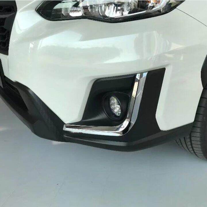 ที่ครอบคิ้วไฟตัดหมอกเปลือกตาด้านหน้าโครเมี่ยม-abs-สำหรับ-subaru-xv-impreza-crosstrek-2017-2018-2019ไฟตัดหมอกป้องกัน