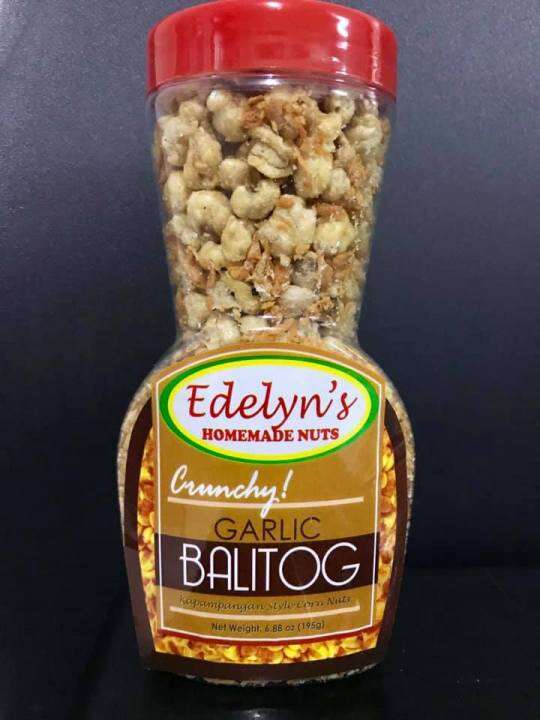 Edelyn's Crunchy Greaseless Adobo Peanuts, Garlic Chips Garlic Balitog