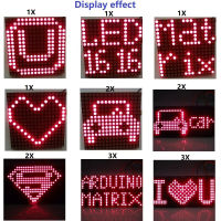 มินิ16x16เมทริกซ์สีแดงจอแสดงผล LED Dot หลอดดิจิตอลโมดูล74hc595ไดรฟ์สำหรับ Arduiuo MEGA2560เนื่องจาก