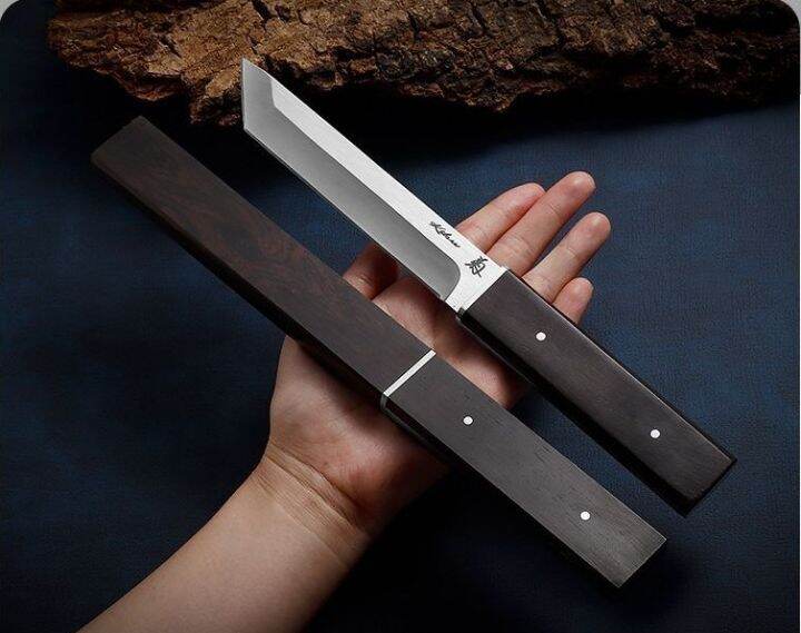 มีดเดินป่าสไตล์ญี่ปุ่น-มีดพกพา-japan-short-knife-sd16-มีดแคมป์ปิ้ง-มีดสแตนเลส-หนา4มิล-ความแข็งสูง-62hrc-7cr15mov