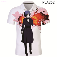 【high quality】  2020 New Polo Homme Tokyo Ghoul 3d Printed Men Streetwear Harajuku Men Camisas Fashion Casual Ropa De Hombre Shirts Ropa