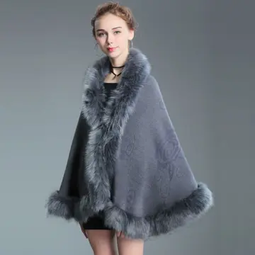 Womens Real Mink Fur Coat Poncho Cape Hood Full Pelt Fur Outwear Oversize  Jacket