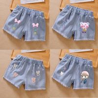 Childrens baby girls denim shorts summer childrens loose girls baby kids fashion cotton thin casual short pants shorts P4 596