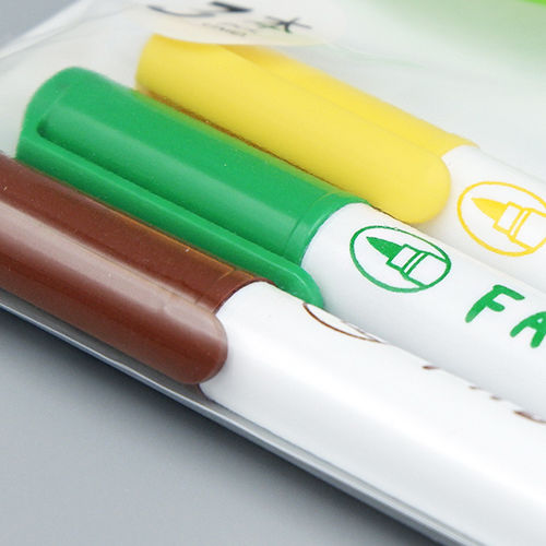 เซทปากกามาร์คเกอร์เขียนผ้า-สีเขียว-เหลือง-น้ำตาล