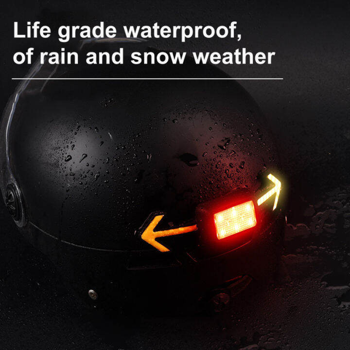 หลอดไฟ-led-ติดหมวกจักรยานแบบชาร์จไฟได้สำหรับขี่จักรยานกลางคืนตัวแสดงทิศทางมี6โหมดอุปกรณ์รถจักรยานพร้อมรีโมทคอนโทรล