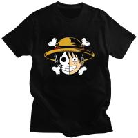 【ผ้าฝ้ายแท้】ราคาต่ำสุด!! เสื้อยืด ผ้าฝ้าย พิมพ์ลายอนิเมะ One Piece Luffy Face สไตล์ญี่ปุ่น สําหรับคู่รัก PTY65RE671079S-