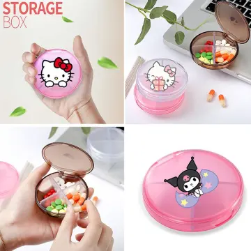 New Cute Hello Kitty Pill Box Organizer Medicine Vitamin Storage Travel