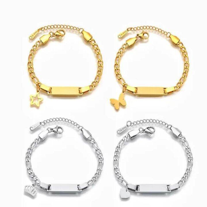 DUOYING Custom Name Newborn Bracelet Personalized Baby ID Engraved