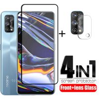 ☞☒◆ 4-in-1 For OPPO Realme 7 Pro Glass For Realme 7 6 Pro Tempered Glass Screen Protector For OPPO Realme 6 7 Pro C11 X3 Lens Glass