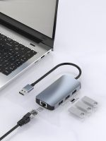 Adaptor Ethernet USB ke Rj45 USB C HUB 1000Mbps 3 port USB 3.0 Tipe C HUB USB ke Rj45 Gigabit untuk MacBook Laptop komputer